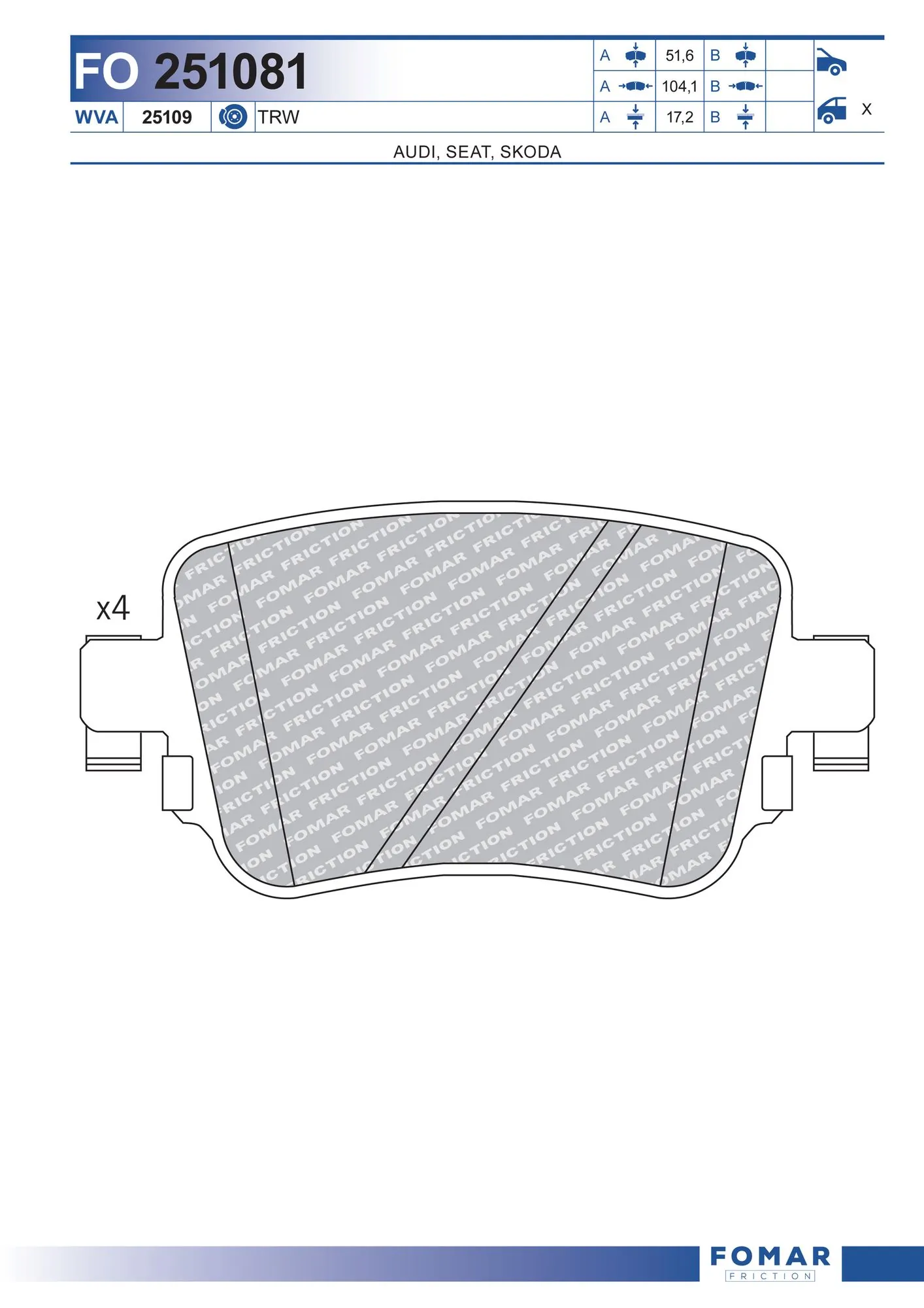 Brake Pad Set, disc brake
